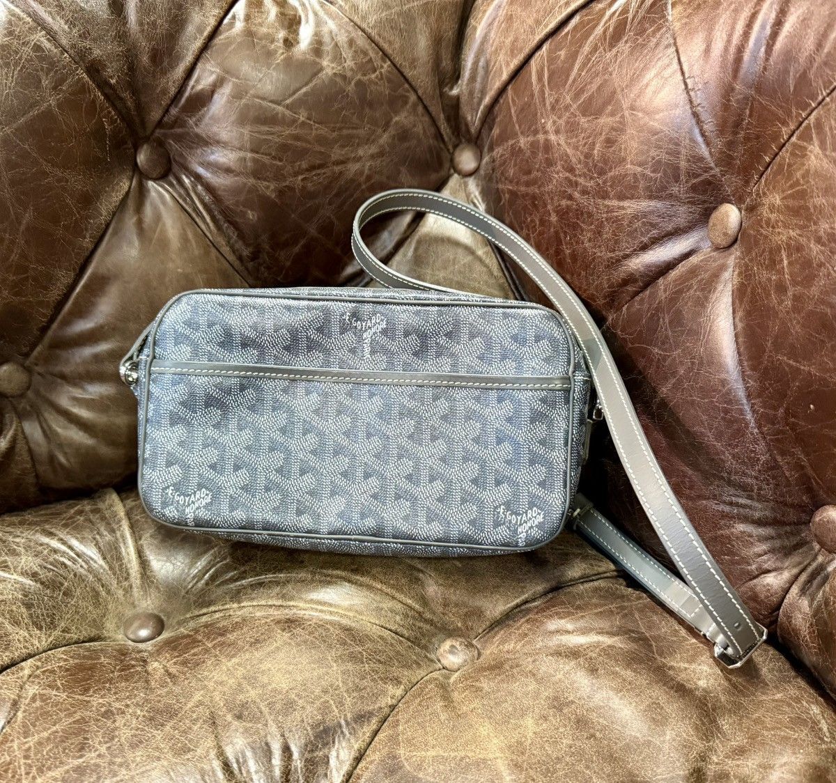 GOYARD】ゴヤール カップヴェールPM ショルダーバッグ(グレー GOYARD】ゴヤール カップヴェールPM ショルダーバッグ(グレー