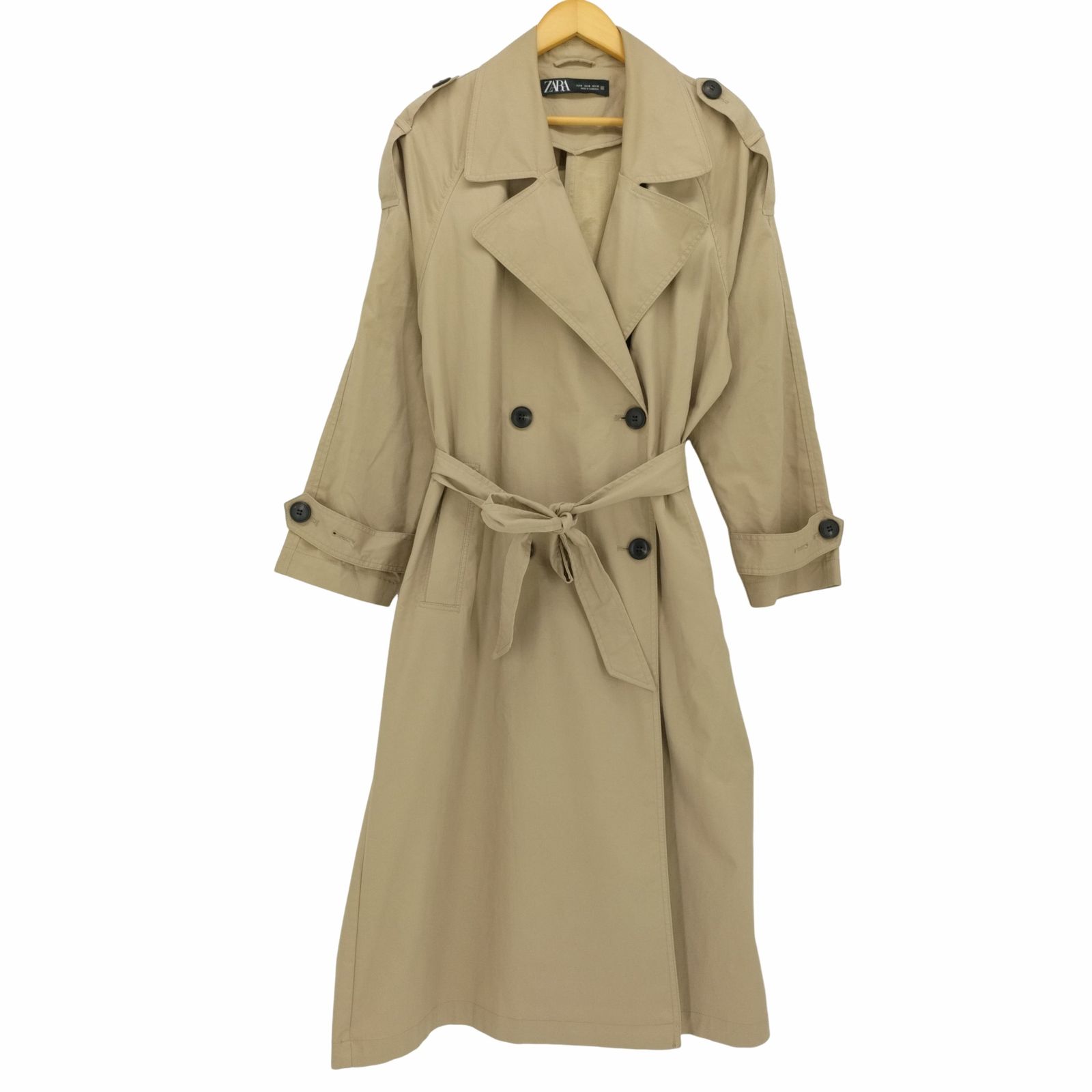 ザラ ZARA 23AW CLASSIC TRENCH COAT WITH BELT ベルト ダブルブレスト トレンチコート レディース  import：M - メルカリ