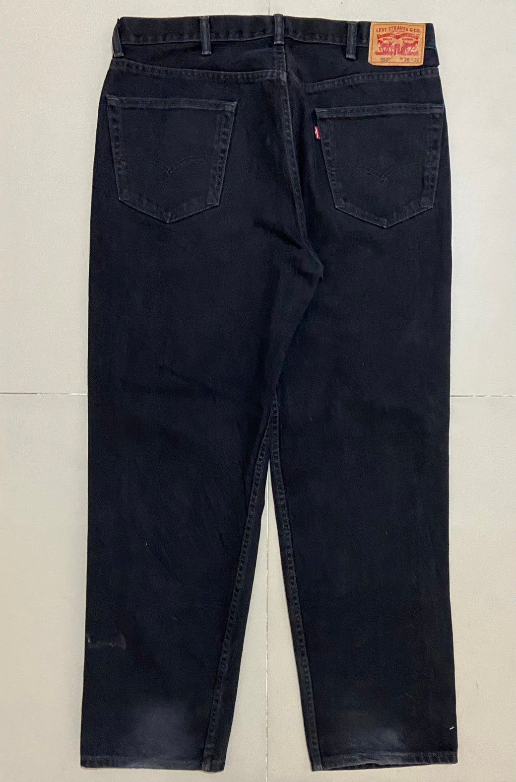 T89【Levi's 550 BLACK】W38 L32 ブラックワイドバギー - LOBO'S STORE