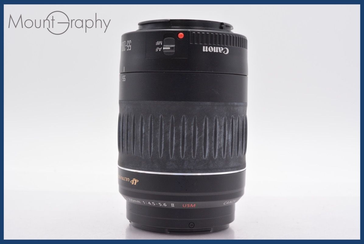 キヤノン Canon EF 55-200mm F4.5-5.6 II USM 前後キャップ-レンズフィルター付 完動 同梱可 mj4962