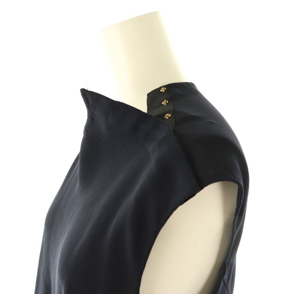 ブラミンク BLAMINK ウールバイヤスバックフリルドレス ワンピース  