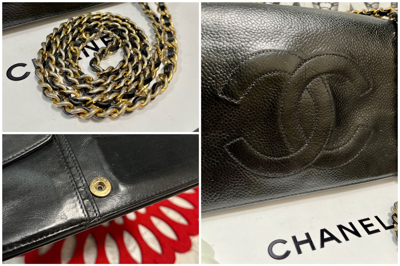 ◇◇ 極上美品 シャネル ☆ CHANEL チェーンウォレット キャビア