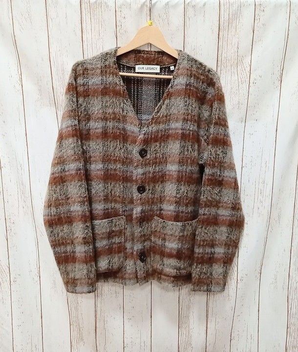 OUR LEGACY 22AW M4226CC カーディガンAMENT CHECK MOHAIR CARDIGAN サイズ44(S) アワーレガシー  チェック ブラウン モヘア メンズ - メルカリ