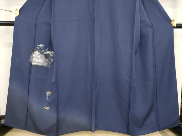 平和屋着物●訪問着　手描き　猫　暈し染め　正絹　逸品　AAAT5166ck 平和屋着物○訪問着 手描き 猫 暈し染め 正絹 逸品 AAAT5166ck - メルカリ