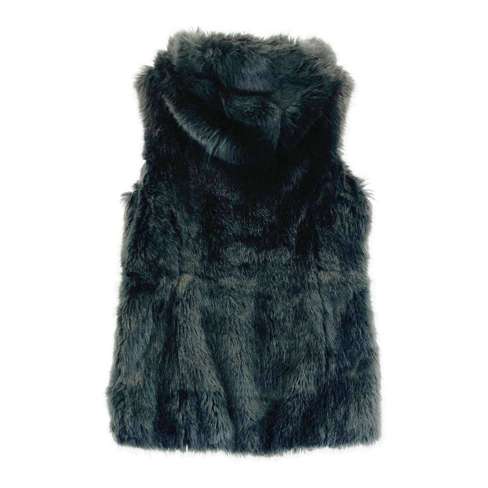 サイズ 3 DANCE WITH DRAGON ダンスウィズドラゴン ボア ファー フード ジップベスト グレー系 240101471469 ゴルフウェア レディース ストスト