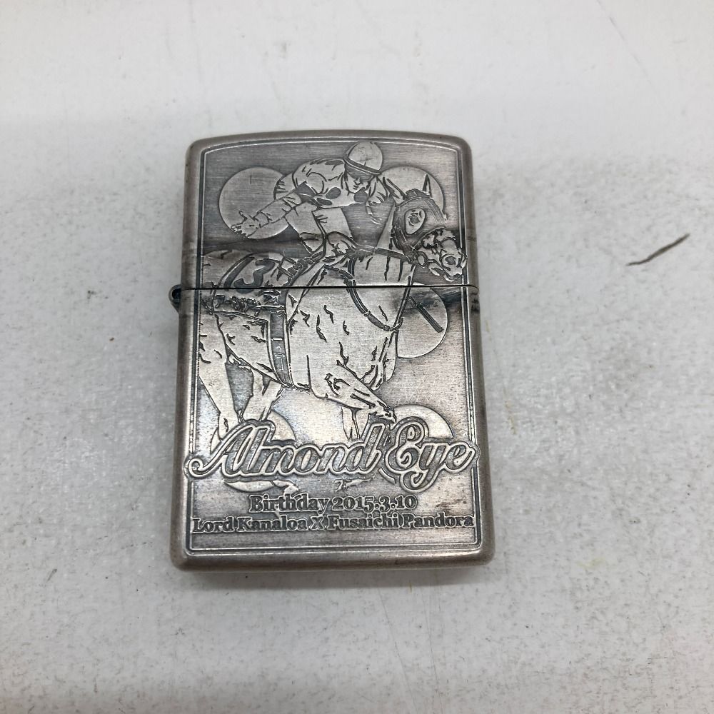 06w1409 Zippo オイルライター 競馬 アーモンドアイ 2018年製 シルバー ライター 【品】