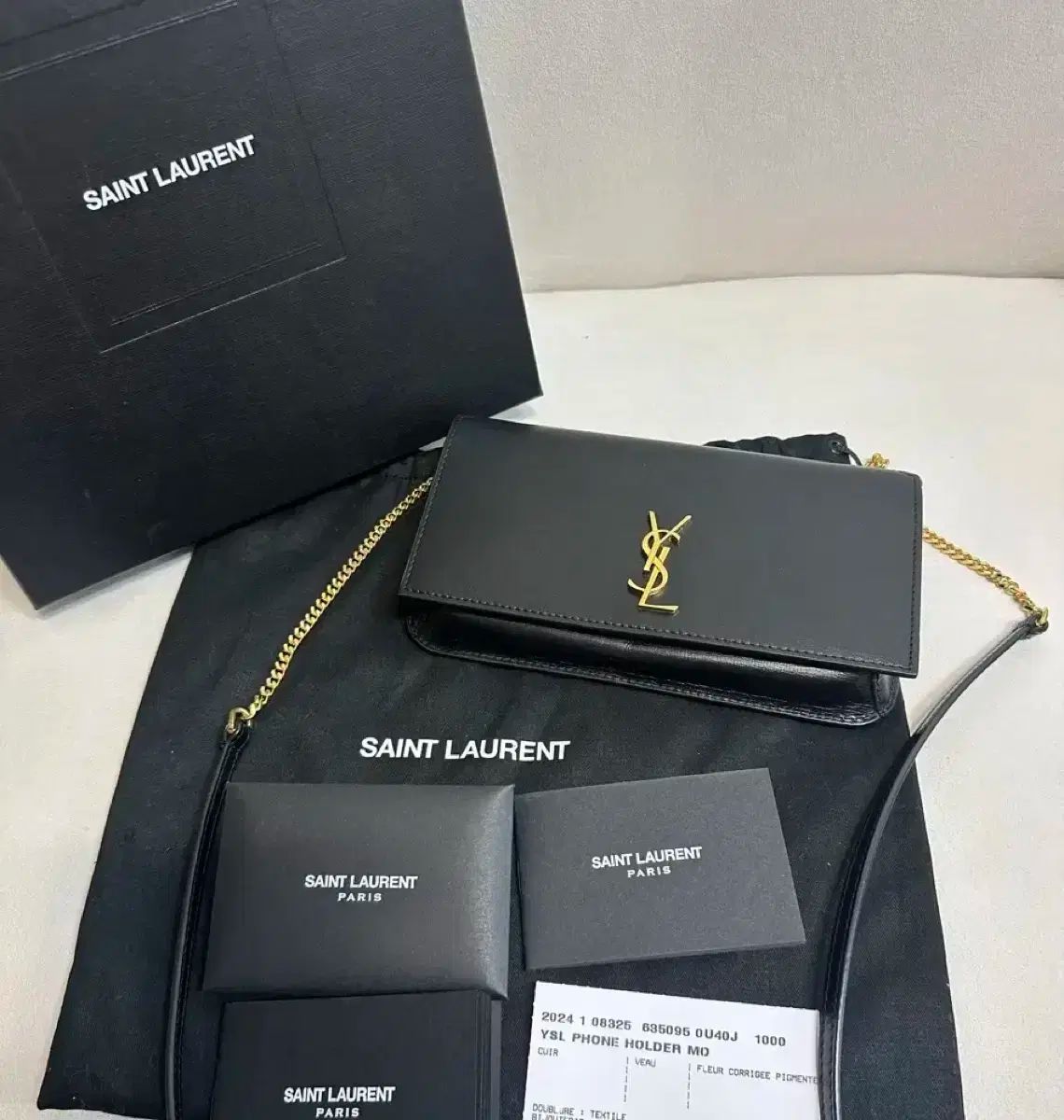A グレード Saint Laurent サンローラン チェーン 携帯 クロスバッグ
