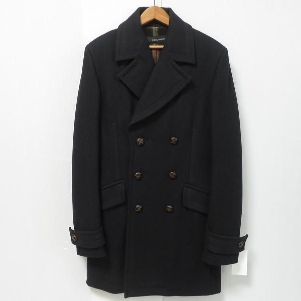 wnc ディースクエアード DSQUARED2 コート 48 紺 ダブル ステッチ