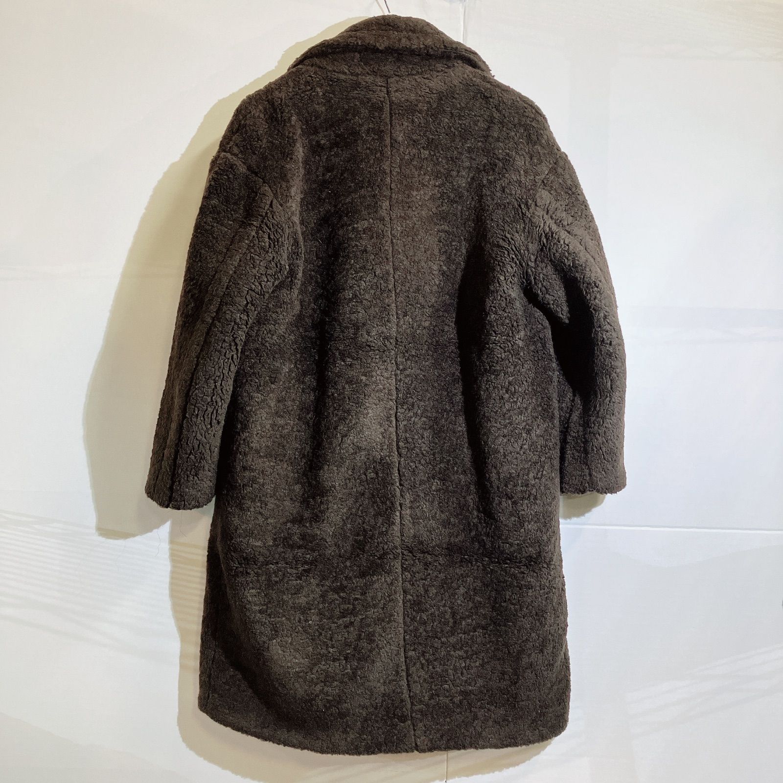 ザラ ボアコート ZARA ロング丈ボアコート ブラック S ボア ZARA(ザラ