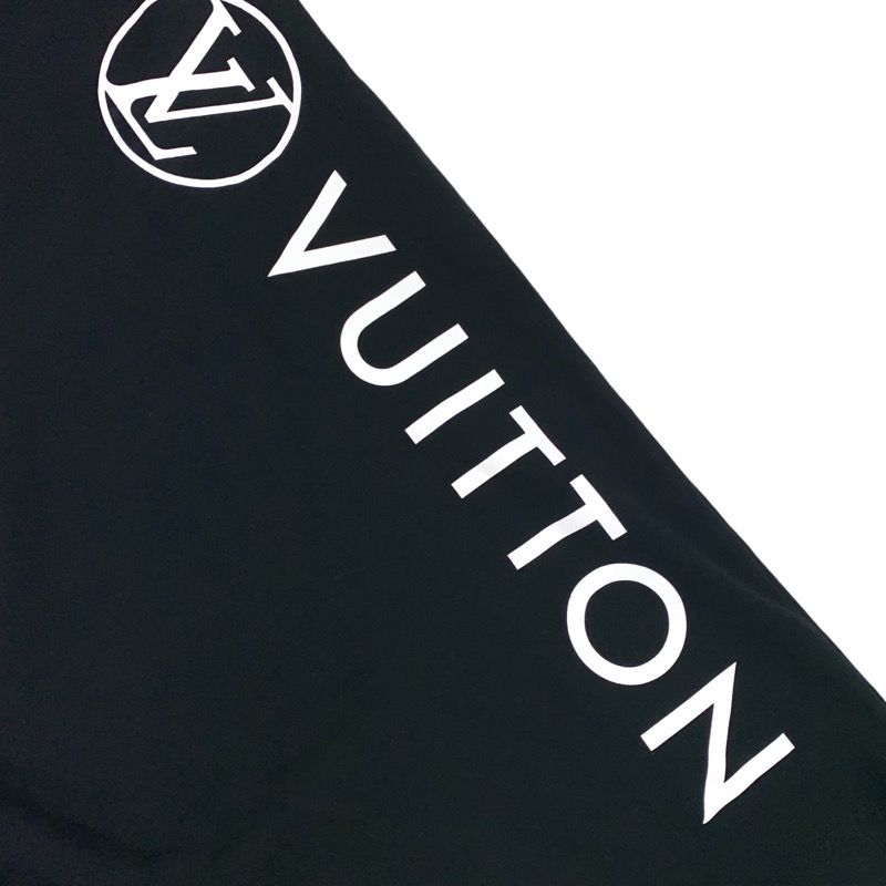 ルイヴィトン LOUIS VUITTON ワンピース コットン ブラック 黒 ロゴ ...
