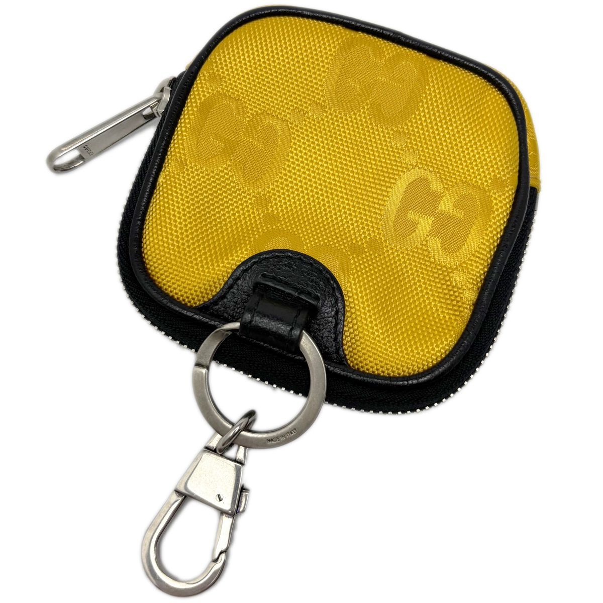 中古】 グッチ フック付き ポーチ コインケース オフザグリッド