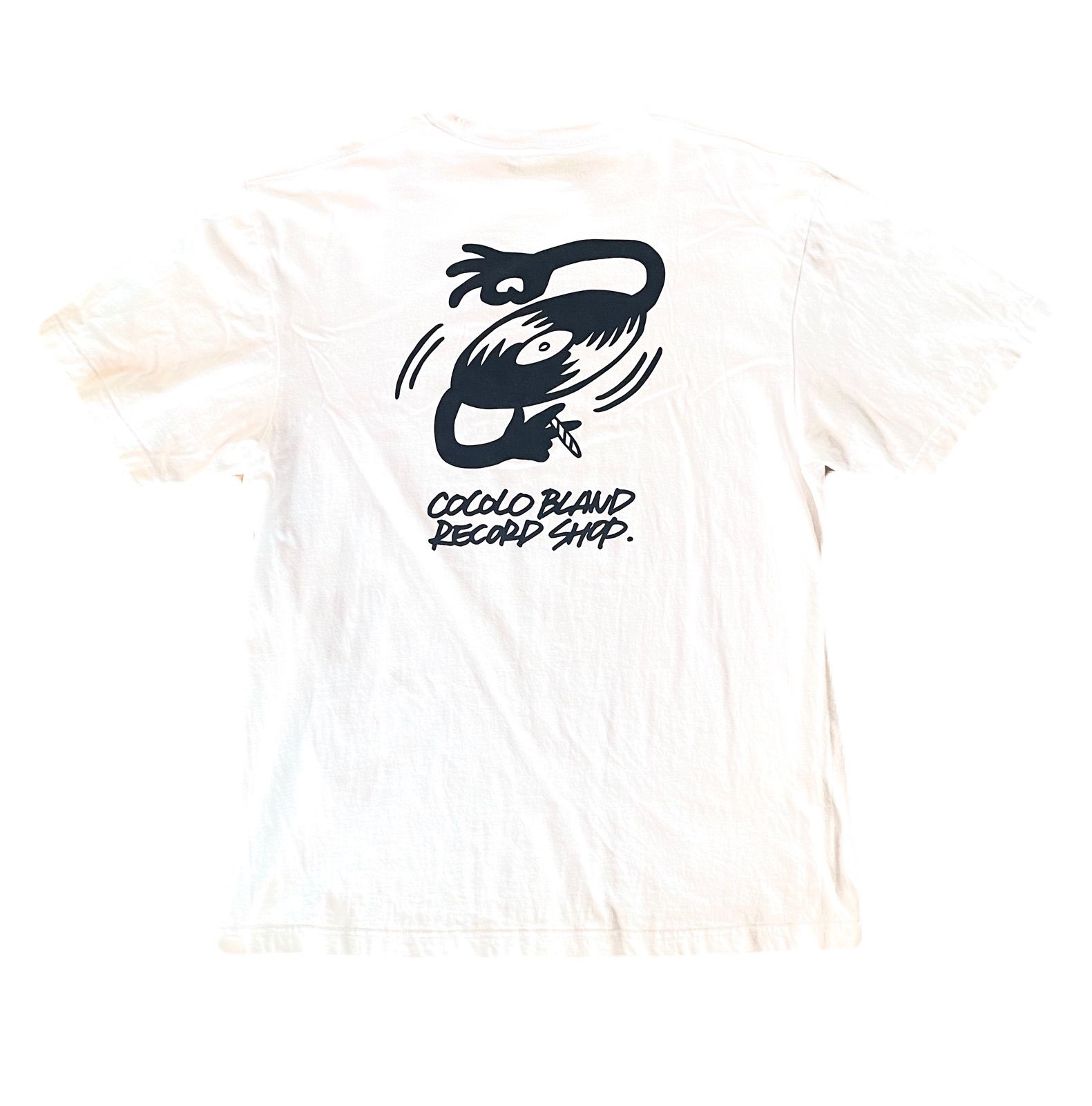 COCOLO BLAND RECORD SHOP VINYL BITCH Tシャツ カットソー ホワイト