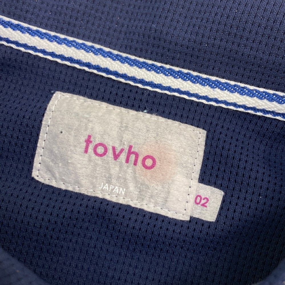 サイズ：2 TOVHO トヴホ ノースリーブポロワンピース 総柄