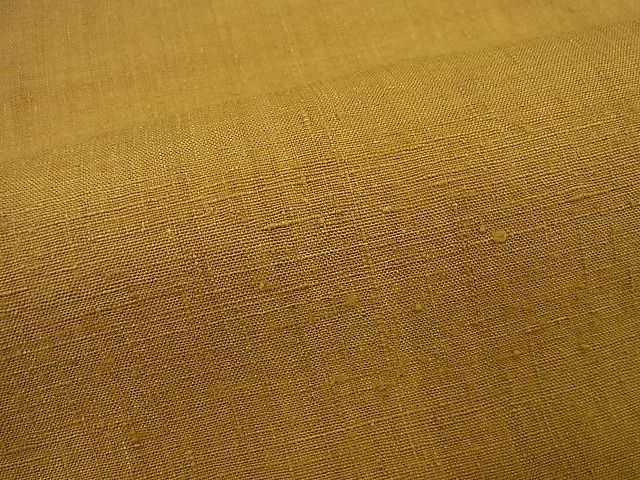 平和屋本店□極上 本場結城紬 重要無形文化財 色無地 桑茶色 証紙付き