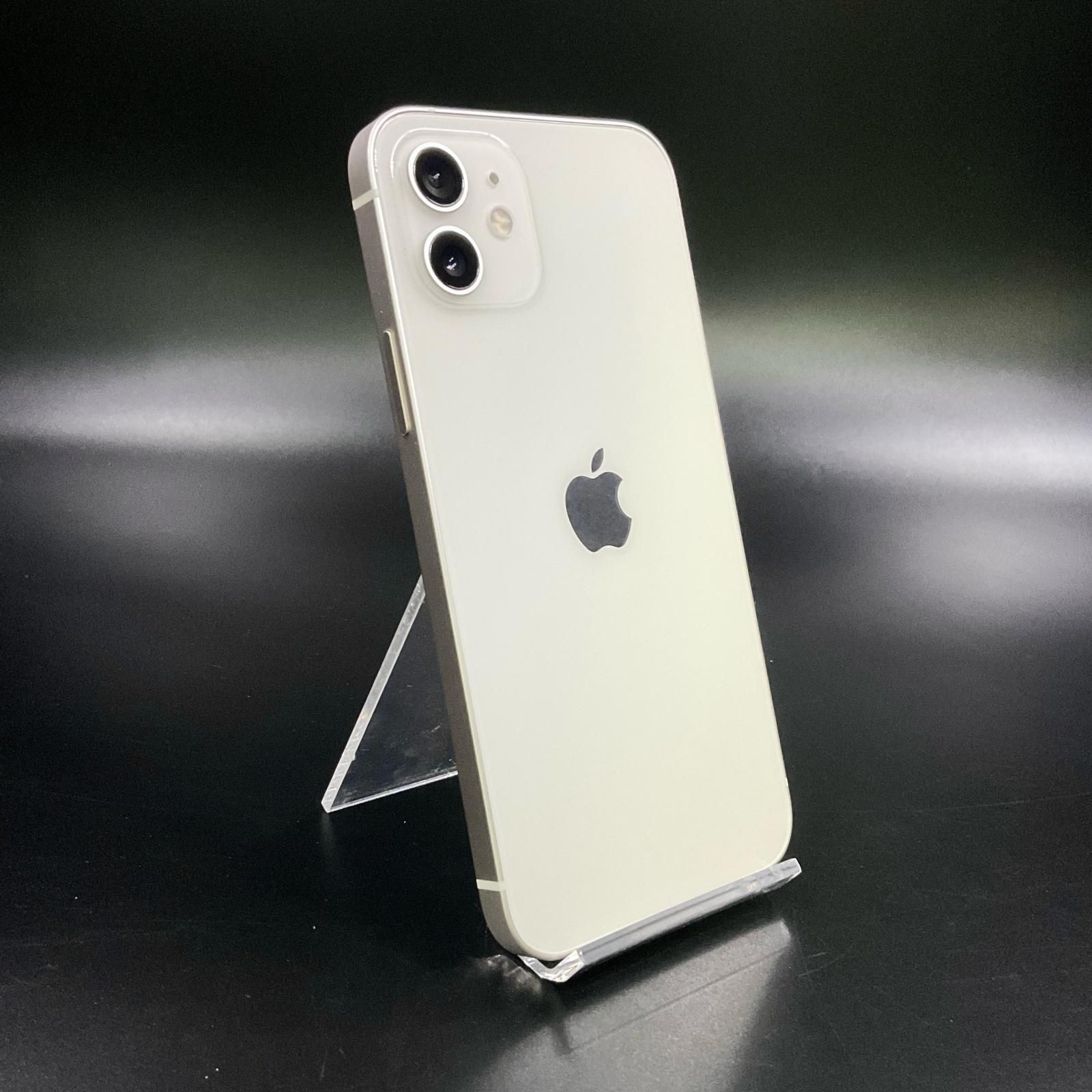 全額返金保証 最速発送 Apple iPhone 12 64GB ホワイト SIMフリー 動作 済 85%