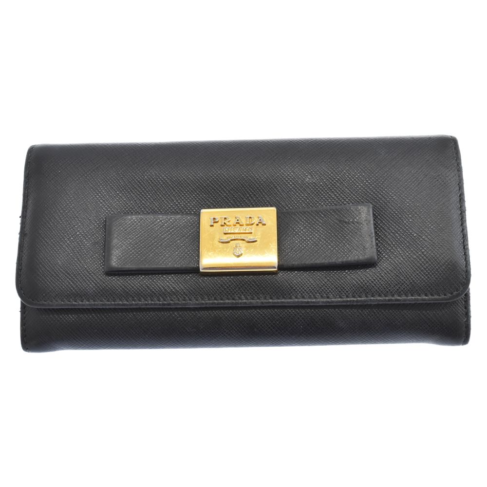 PRADA 長財布 SAFFIANO FIOCCO NERO ブラック サフィアーノレザー
