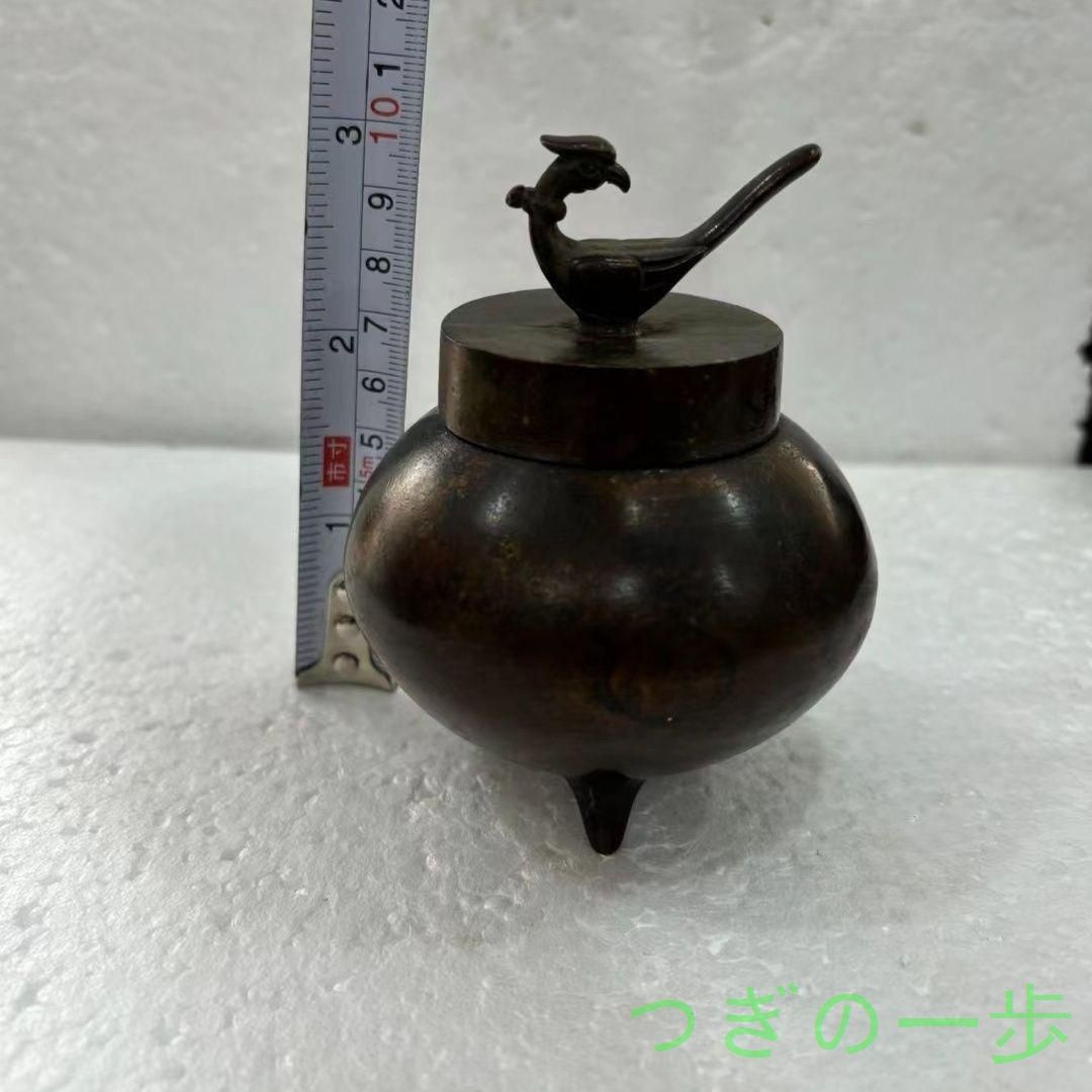 三本足  鳳蓋茶筒  茶道具  工芸品 美術品 置物 三本足 鳳蓋茶筒 茶道具 香道具 工芸品 美術品 置物 - メルカリ