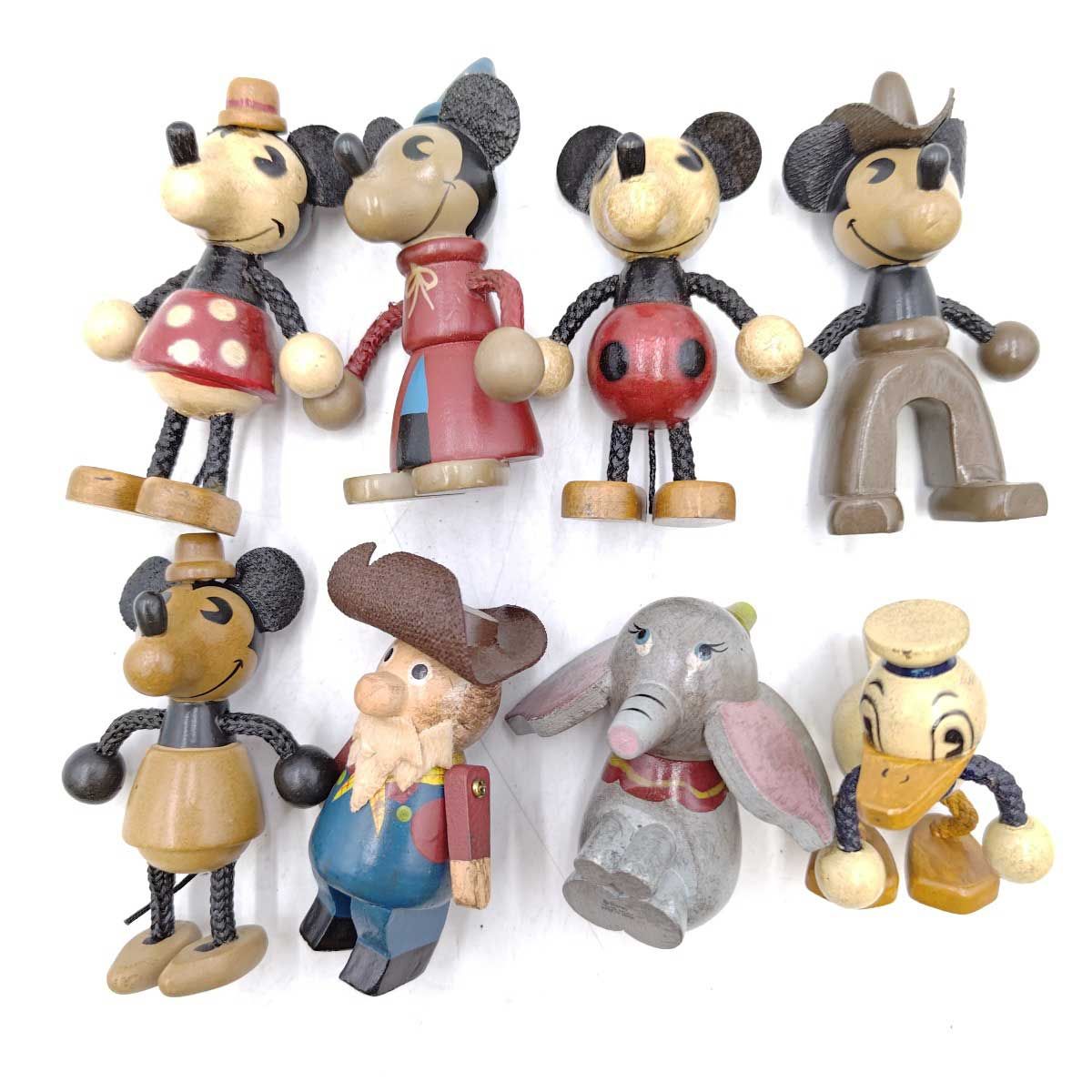 ディズニー ヤングエポック社 木製人形 ミッキー ミニー ドナルド プルート マリー ウッディ ジェシー ダンボ プロスペクター ブルズアイ レトロ ビンテージ フィギュア