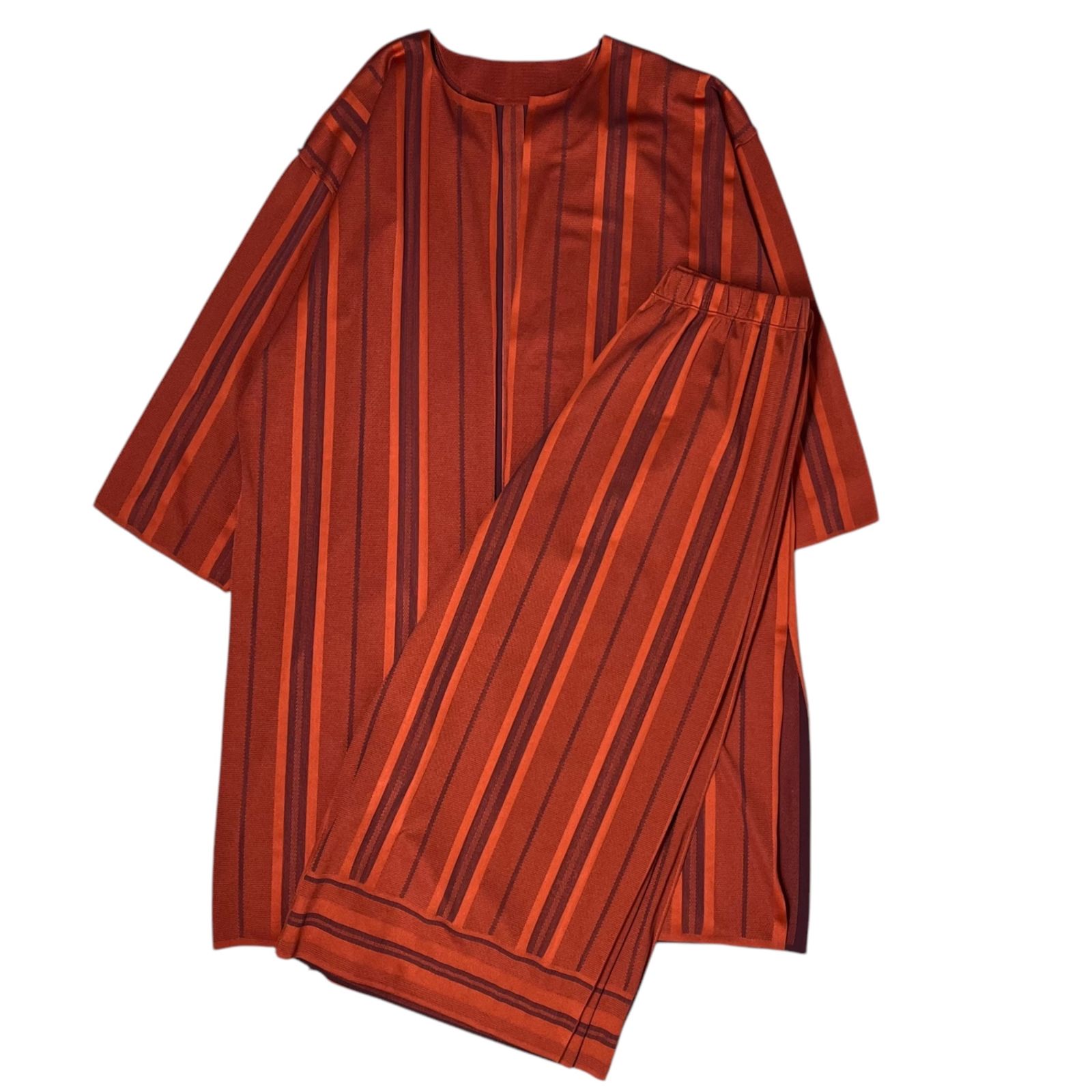 A-POC INSIDE PLEATS PLEASE ISSEY MIYAKE エイポック インサイド プリーツプリーズ イッセイミヤケ カーディガン ワイドパンツ セットアップ TOP PP93LA952 BOTTOM PP93LF953 3 L程度