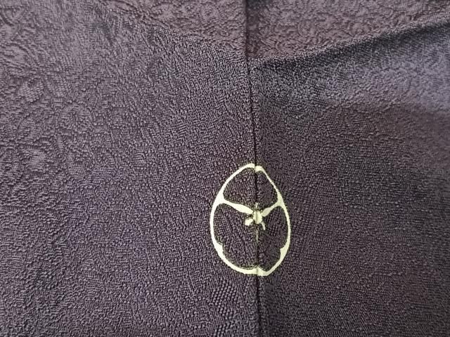 平和屋着物○上質な色無地 草花地紋 菖蒲色 高島屋扱い 正絹 逸品