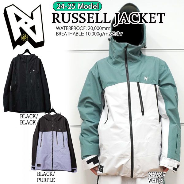 スノーボード ウェア 24-25 AA HARDWEAR ダブルエー RUSSELL JACKET ラッセル 24-25-JK-AA
