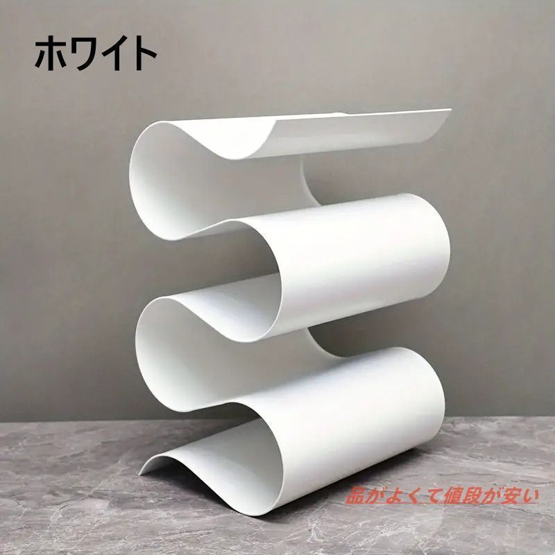 ワインラック エレガント ブラック ホワイト ゴールド S字型 アイアン モダン お洒落 おしゃれ 人気 インテリア ワイン ラック 収納 お酒 ワインラック ホームバー リビング min SKLAD-KIRPICHA_RU