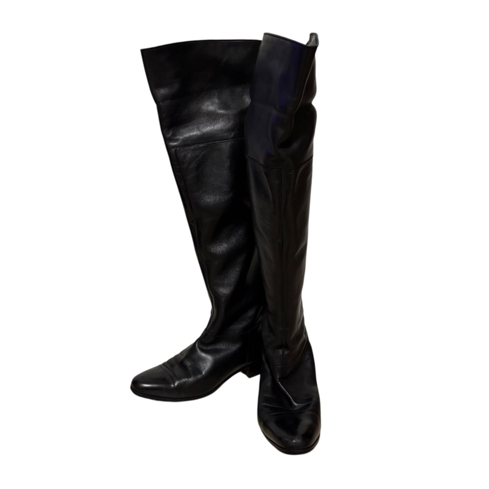 Z1566TANINO CRISCI タニノクリスチー ロングブーツ ブラック 本革