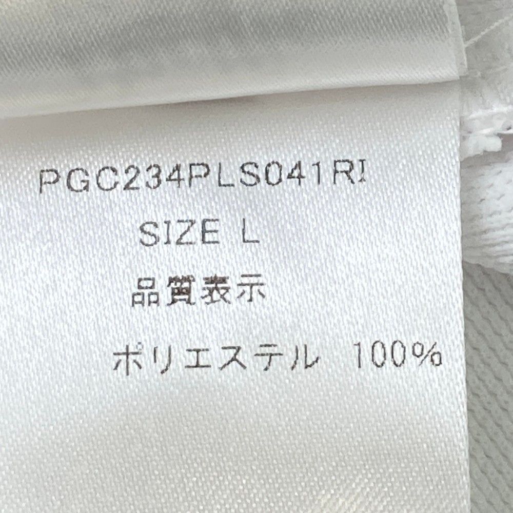 サイズ：L PACIFIC GOLF CLUB　パシフィック ゴルフクラブ  半袖ポロシャツ  ホワイト系 [240101423987] ゴルフウェア メンズ ストスト パシフィックゴルフクラブ 【ユニセックス】サークルロゴ半袖