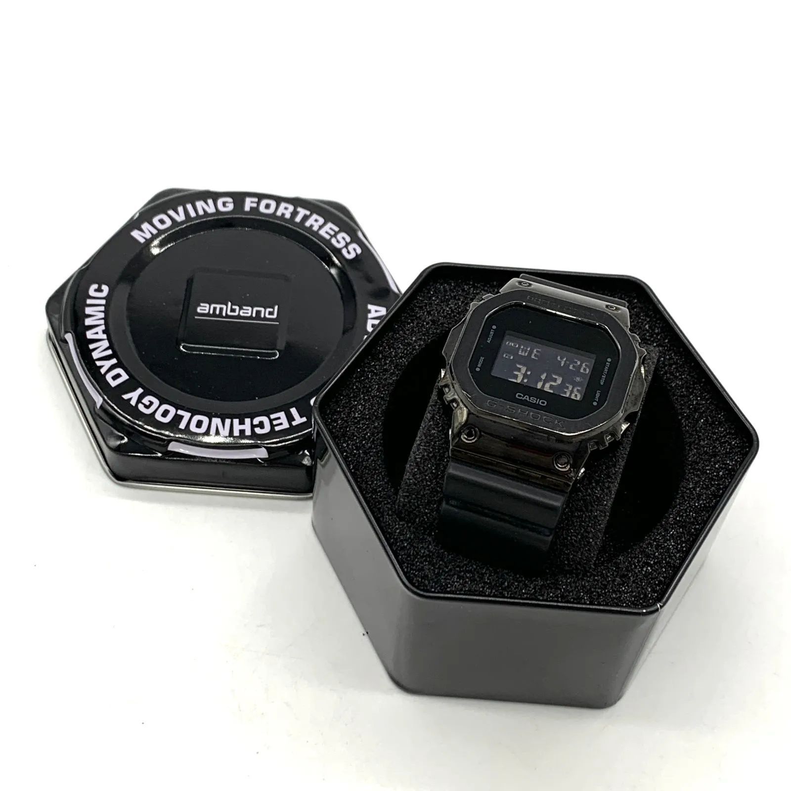 ▽【稼働品】CASIO/カシオ G-SHOCK スクエアデザイン SS 樹脂 ブラック