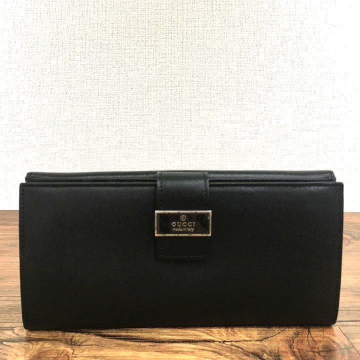 美品 GUCCI 長財布 035.0416.2103 ブラック 473-