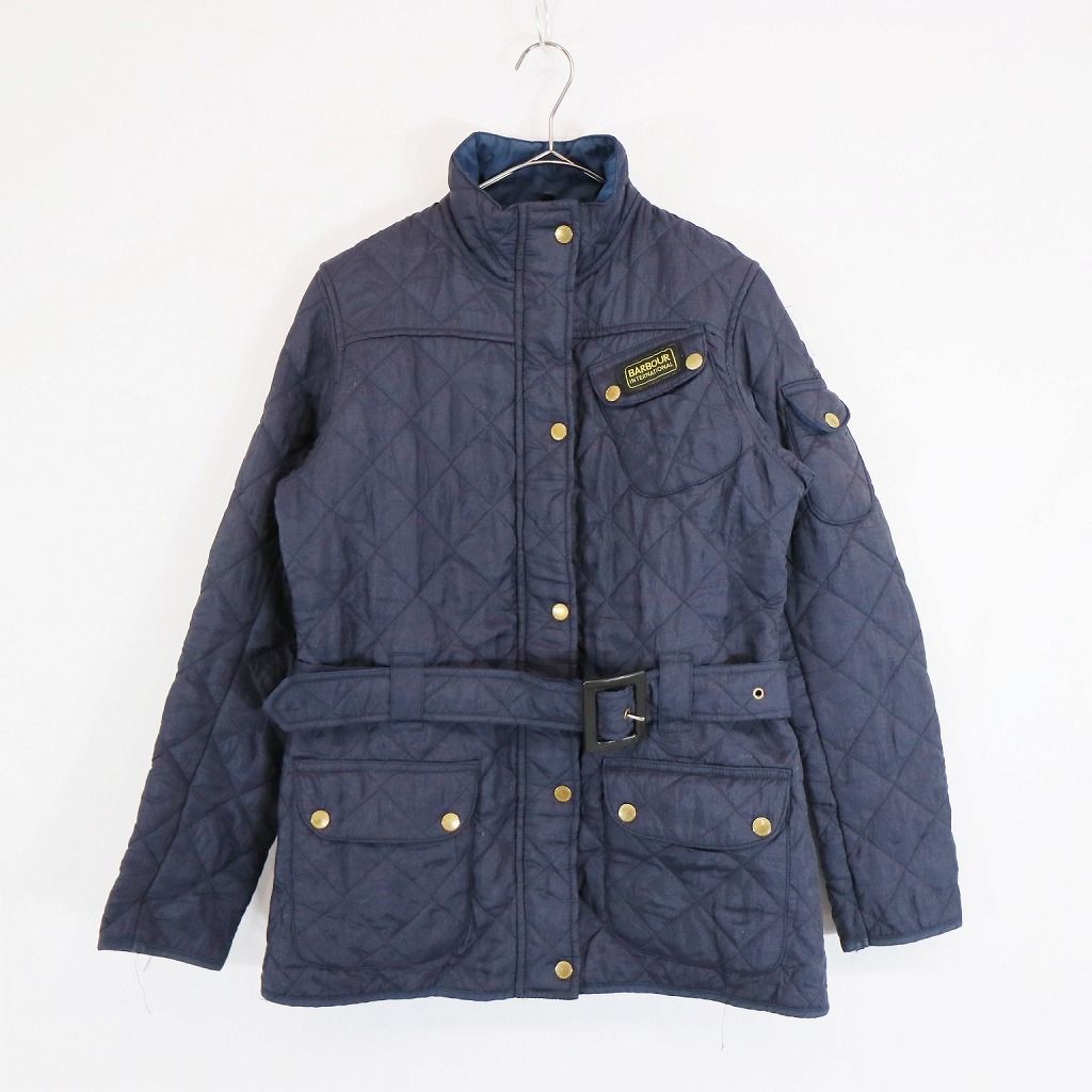 Barbour インターナショナルジャケット ネイビー 中キルティング-