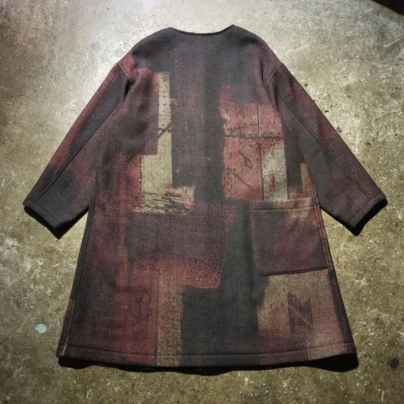 10% ファッション Yohji Yamamoto 23aw ABSTRACT PRINT COAT