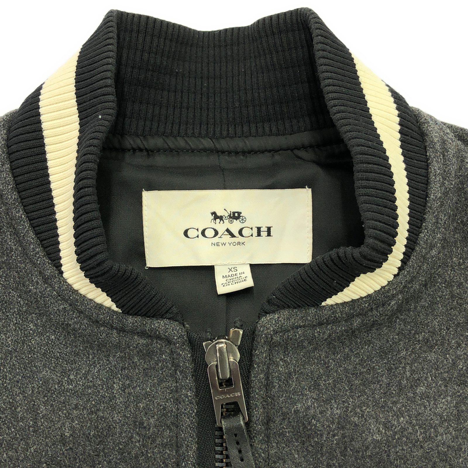 コーチ COACH スタジャン スタジャン グレー ウール スタジャン