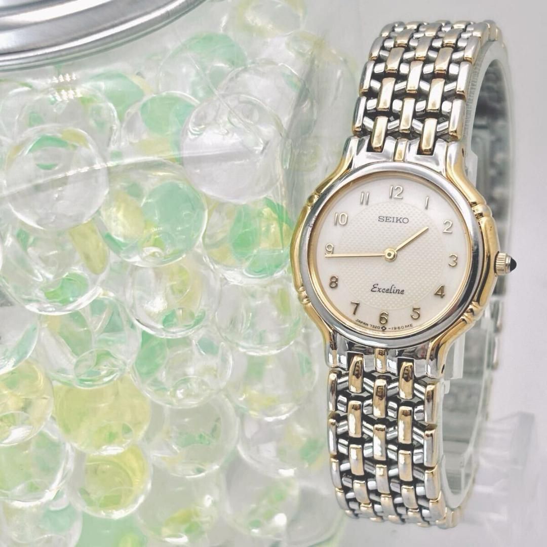 電池 SEIKO セイコー Exceline エクセリーヌ レディース 腕時計 ドレス 純正ベルト