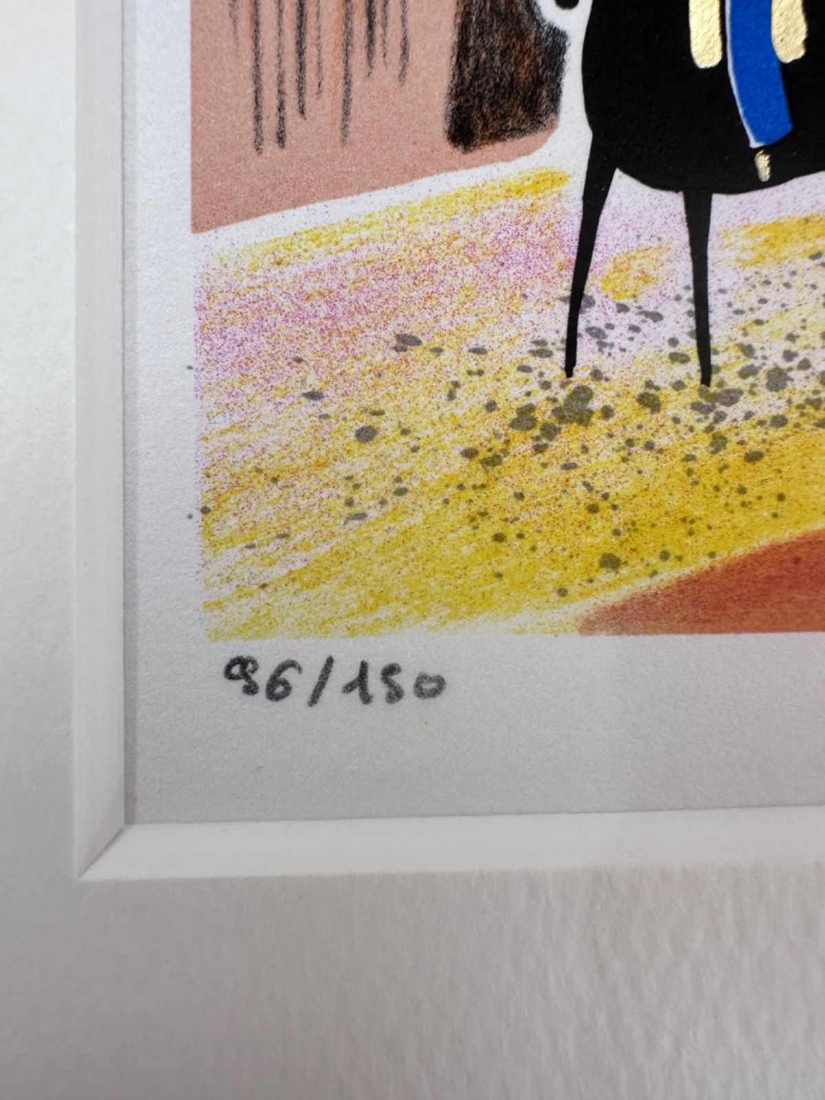 セルジュ・ラシス「秋の乗馬」リトグラフ 箔押し 作家直筆サイン 版画