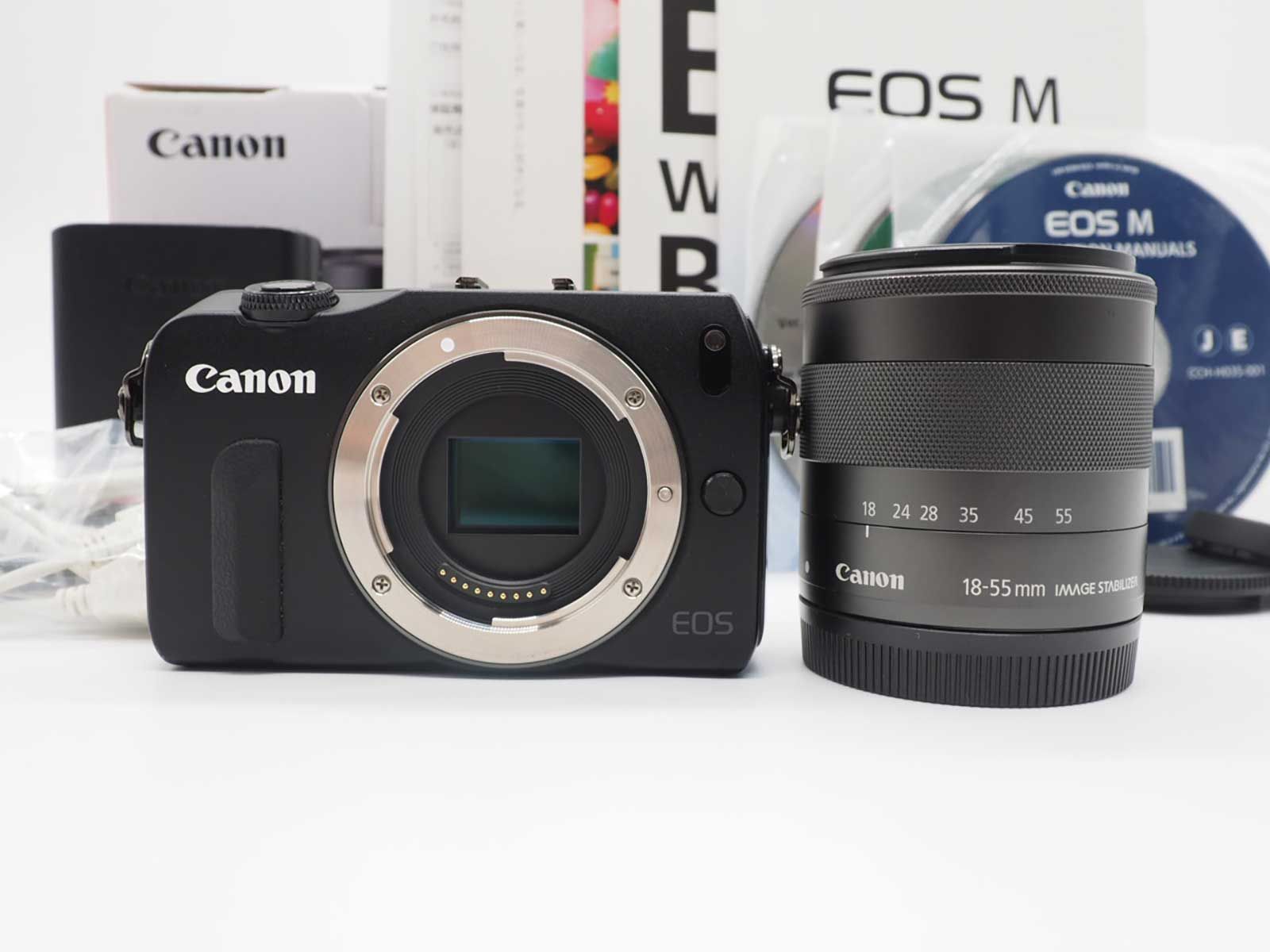 キャノン Canon EOS M Mirrorless Digital Camera Black 18-55mm Lens 元箱 Z5527A