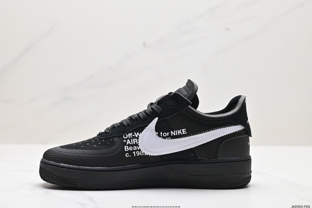 KE ナイキ ×OFF-WHITE THE 10 AIR FORCE 1 LOW オフホワイトコラボ エアフォースワン ローカットスニーカー ブラック AO4606-001