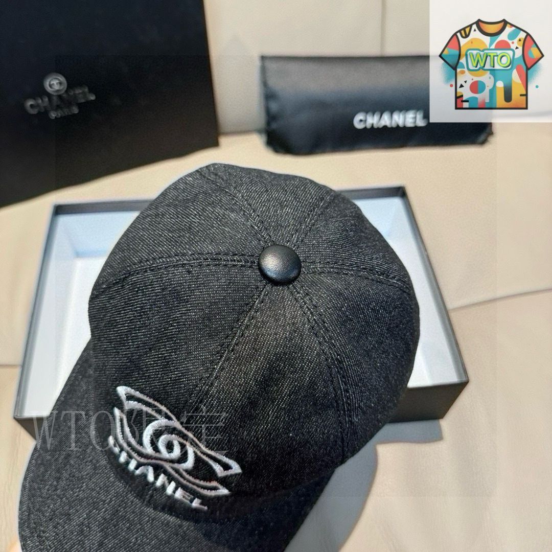 CHANEL ブラック ベースボールキャップ CHANEL ベースボールキャップ AA9129 B10975 サテン(505826889
