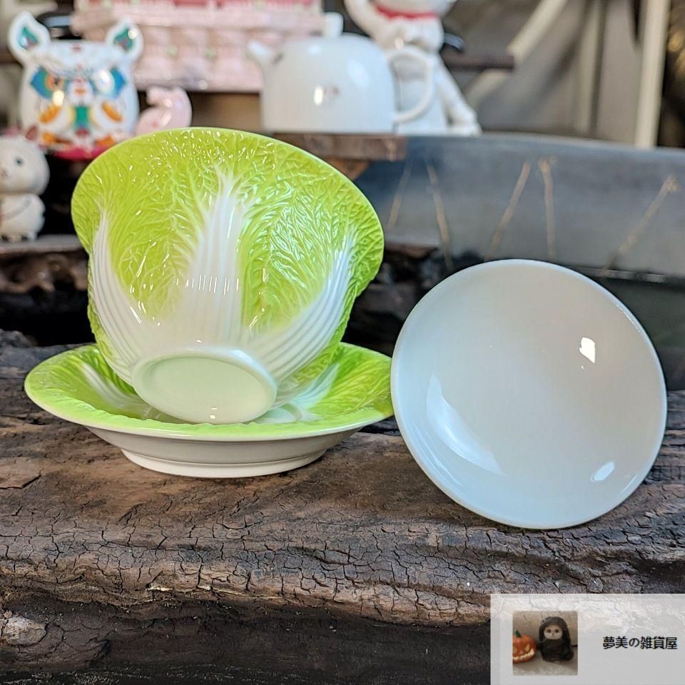 茶碗☆陶器☆磁器 白菜百財三才蓋碗 陶磁茶碗 蓋付き茶器飲茶食器 - メルカリ