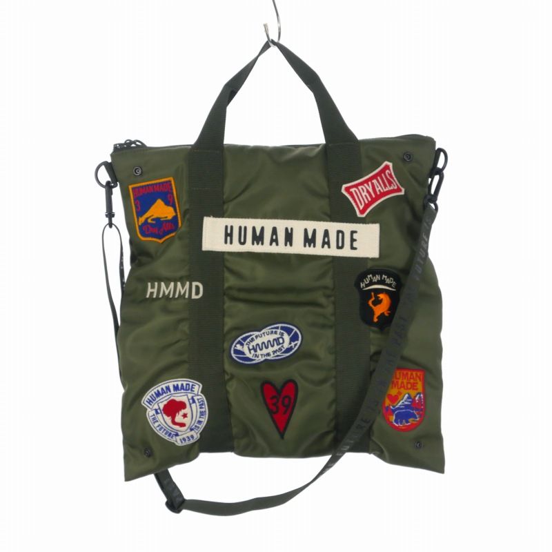 HUMAN MADE HELMET BAG ヘルメットバッグ ワッペン HUMAN MADE ワッペン ヘルメットバッグ オリーブ