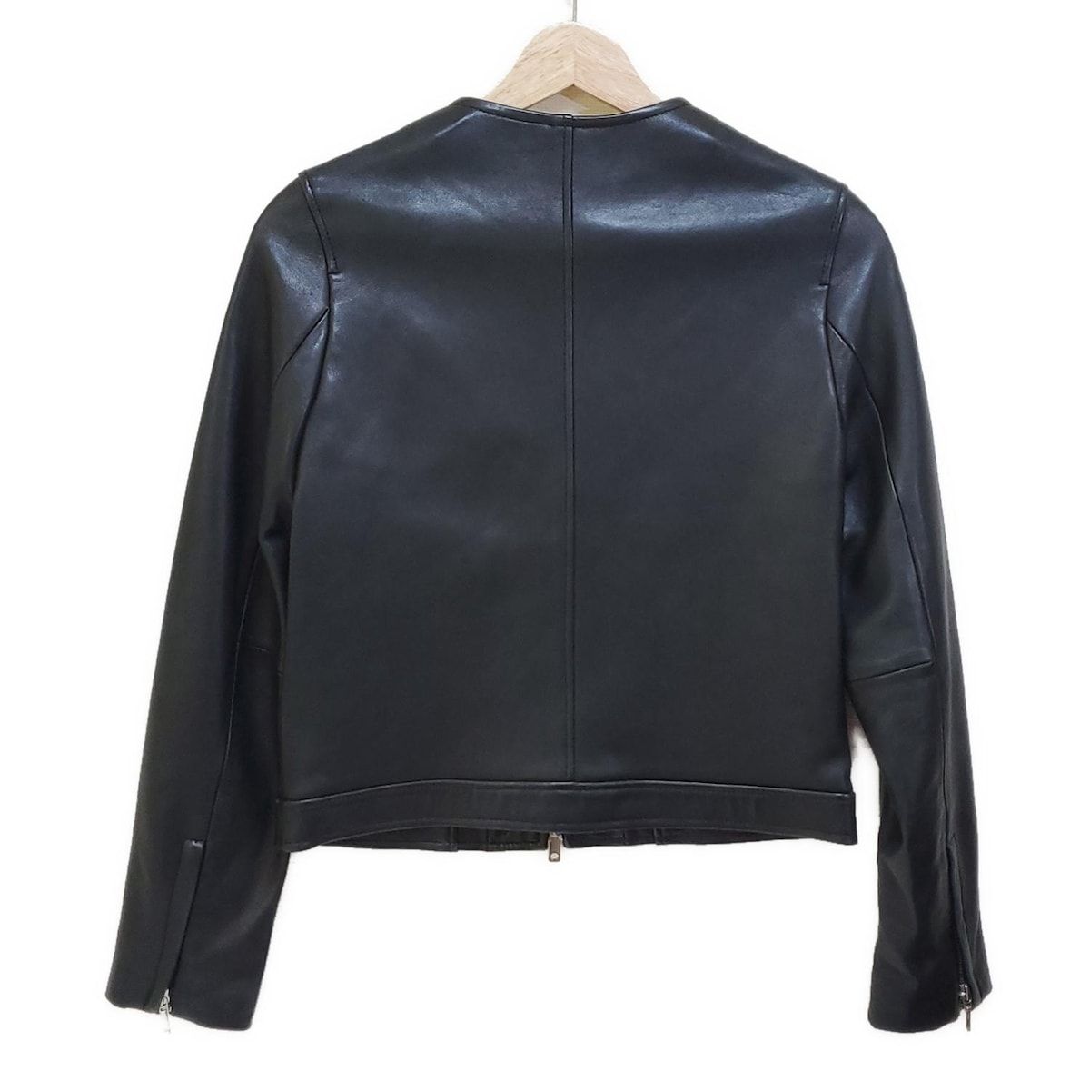 UNITED TOKYO ユナイテッド トウキョウ ライダースジャケット サイズ2 M レディース - 黒 長袖 レザー ジップアップ 春 秋