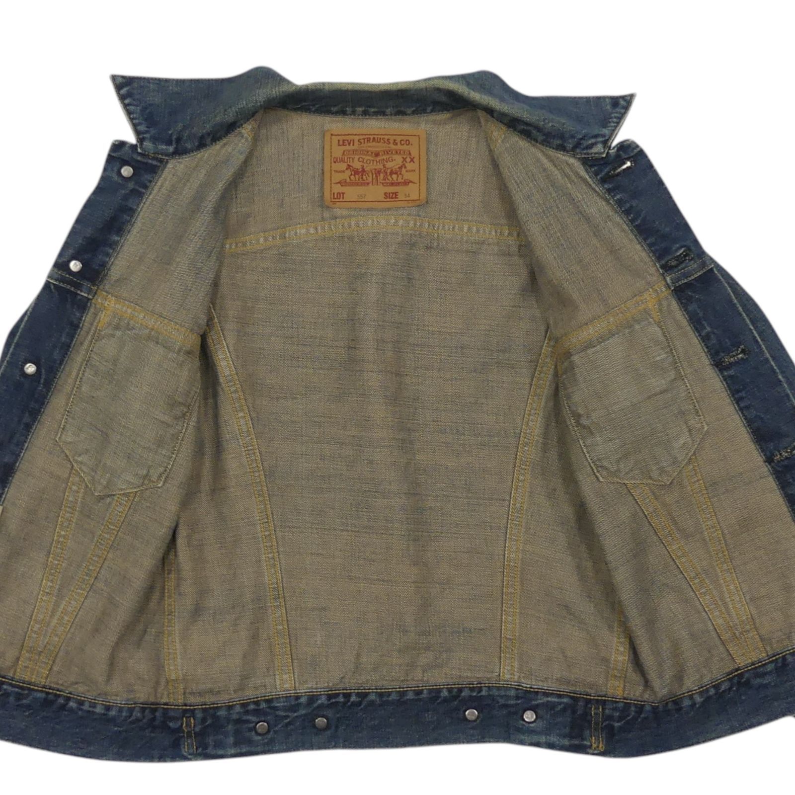 リーバイス　557 サード　90s 日本製　デニムジャケット　38 日本製 リーバイス 557 Gジャン ジージャン 3rd デニム 90s