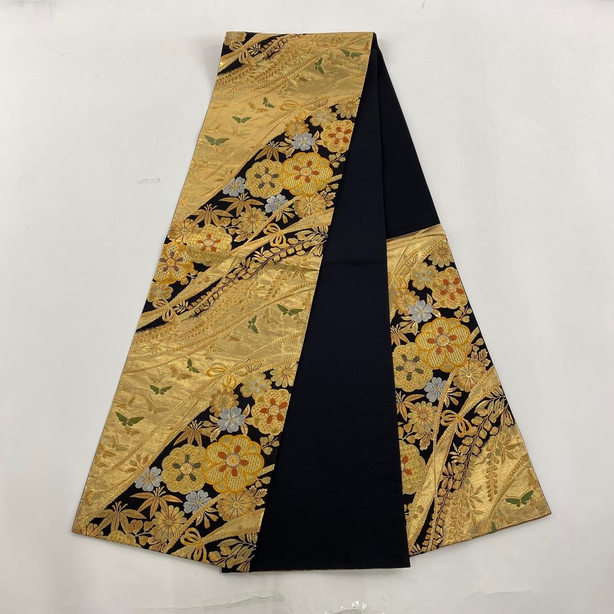振袖 身丈167.5cm 裄丈68.5cm L 袷 袋帯フルセット 花丸文 萩