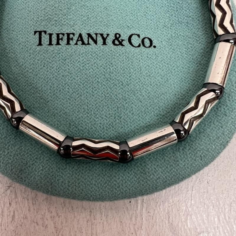 ティファニー　アズテックブレスレット　ヘマタイト　 ドイツ製　SILVER925 VINTAGE】TIFFANY&Co. ティファニー アズテック ジグザグ