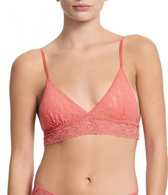 【送料無料】 ハンキーパンキー レディース ブラジャー アンダーウェア Signature Lace Lined Bralette Courageous Coral