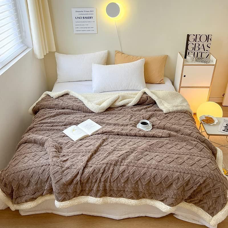 人気商品静電防止 抗菌防臭 丸洗いOK 柔らかい 羽織れる (コーヒー ふわふわ 大判発熱 ひざ掛け 保温 厚手 180*200) 暖かい 掛け毛布 ブランケット 二枚合わせ 毛布