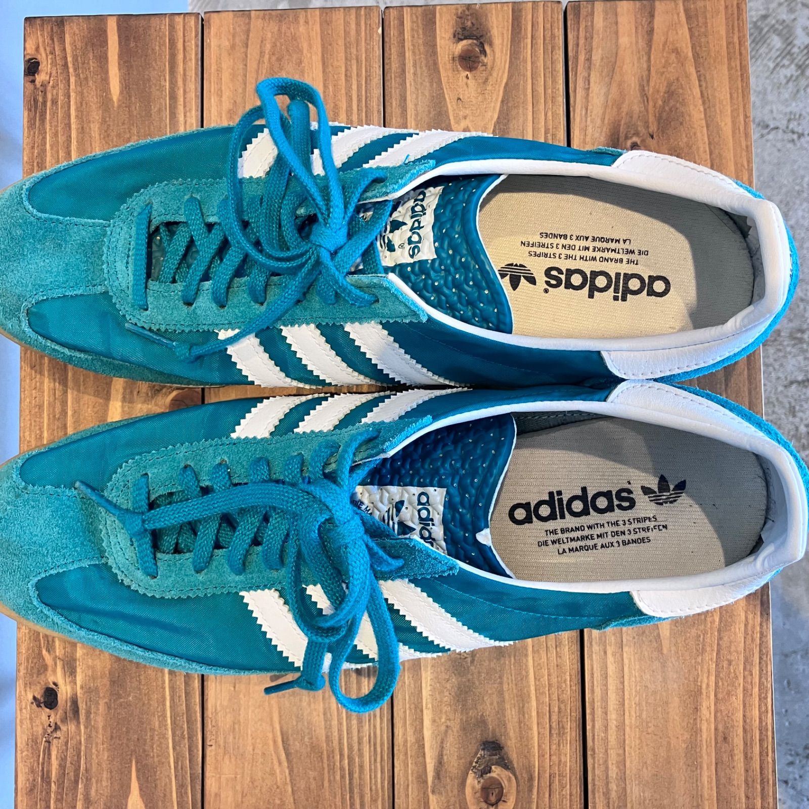 adidas アディダス SL72 スニーカー 青緑 ブルーグリーン サイズ 28.0 