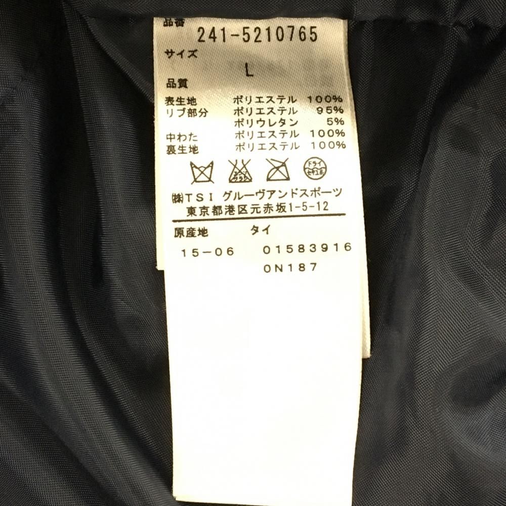 激安で季節を先取り。 キャロウェイ 4WAY中綿ジャケット ネイビー×黒 総柄 ブルゾン ネック 袖着脱可 メンズ L ゴルフウェア Callaway