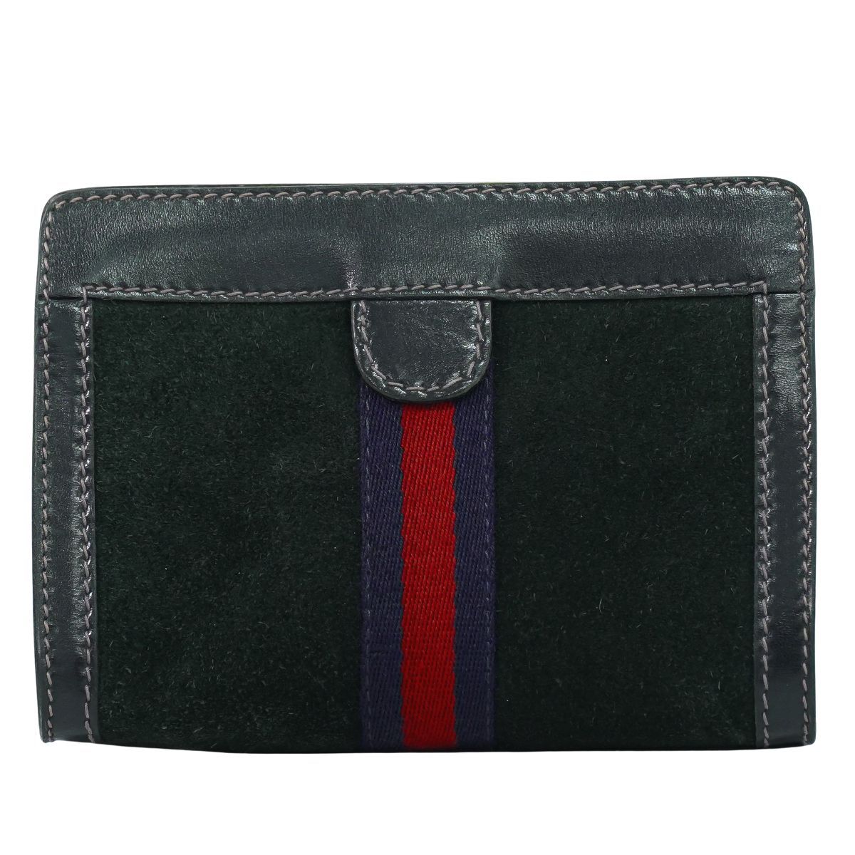 本物 グッチパフューム GUCCI PARFUMS シェリーライン スエードレザー クラッチバッグ セカンドバッグ ブラック ネイビー バッグ フォロー割