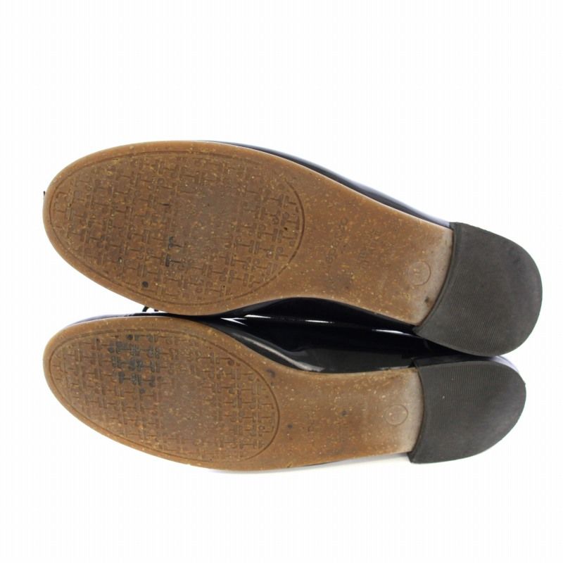未使用 サンドリオン バレエシューズ フラットシューズ ブラックエナメル 39 レペット Repetto サンドリヨン Cendrillon Ballerinas バレエ